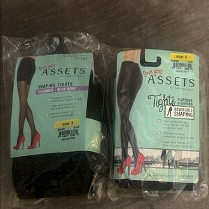 New -Black Shaping Tights by Assets by Spanx - size 2